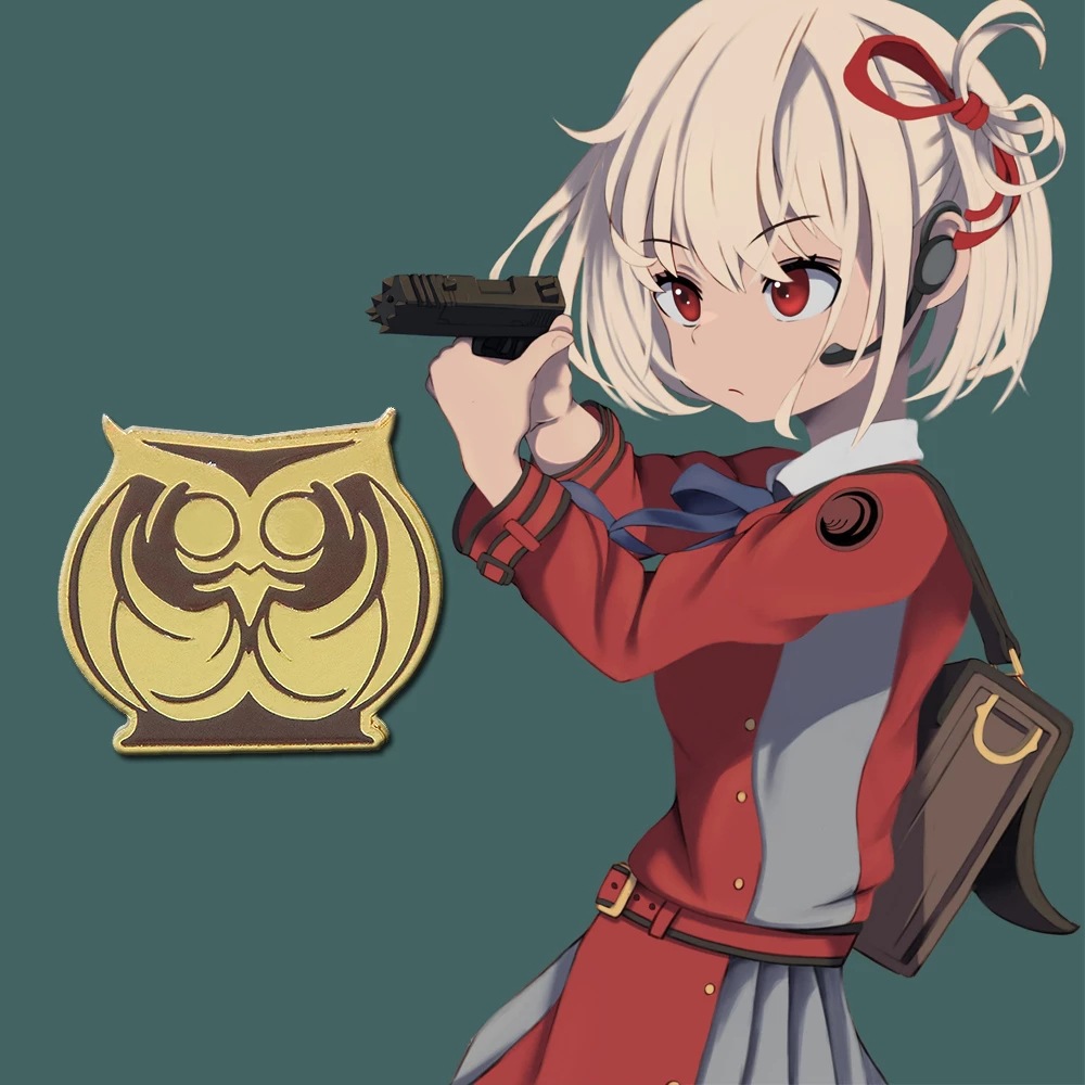 Animation Peripherals Lizis Kazuhiro Nagana Jinmu Thousand Bars of the Same Owl Necklace Cartoon Brooch Badge