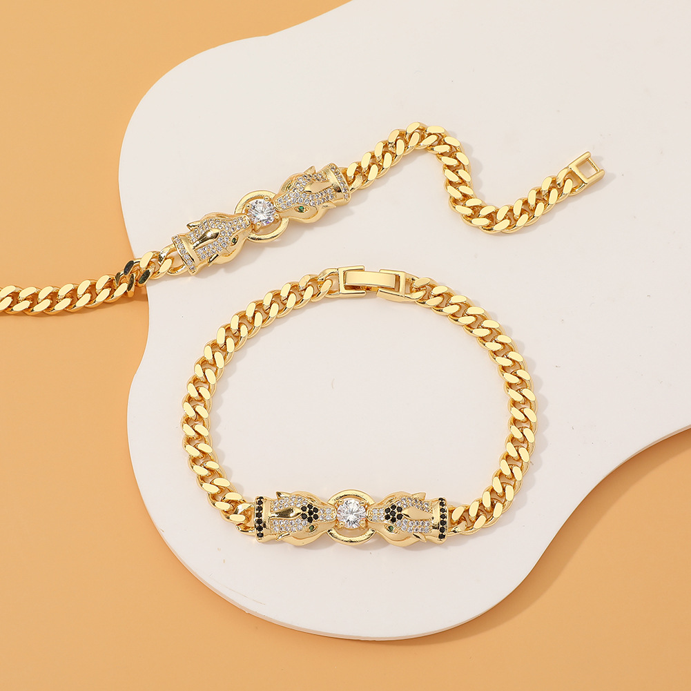 Fashion Animal Copper Gold Plated Zircon Bracelets