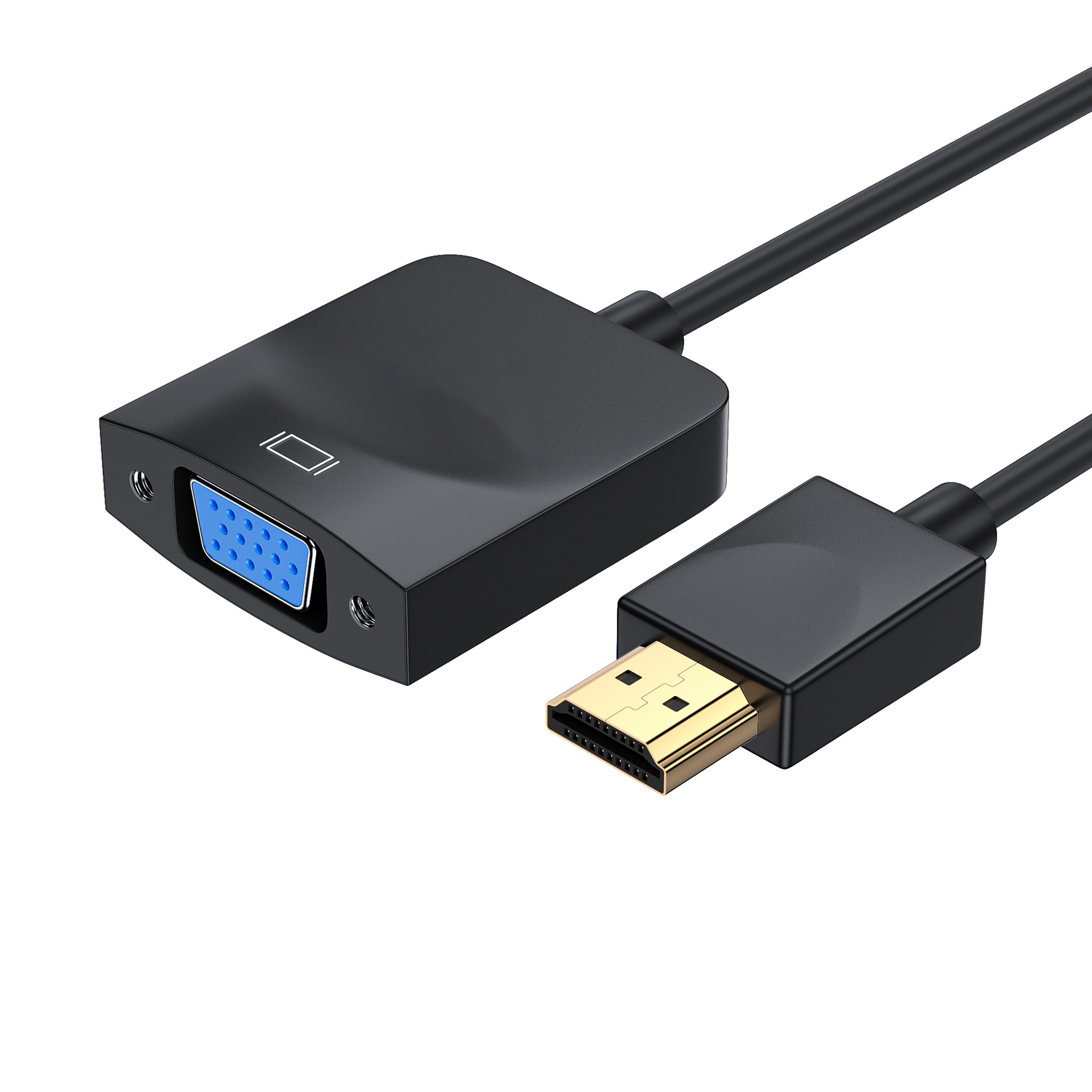 HDMI sang VGA có nguồn điện chuyển đổi âm thanh máy tính kết nối hộp giải mã tín hiệu truyền hình cáp chuyển đổi màn hình TV
