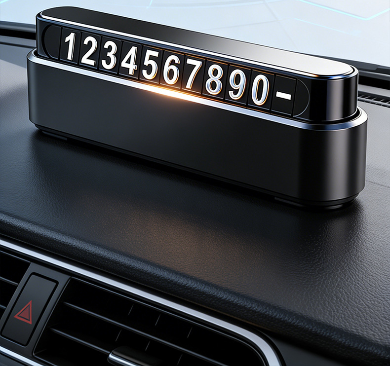 【Customized】Car Temporary Parking Number Plate, High-Grade Alloy Dual-Number Mobile Phone Plate for Vehicle Relocation