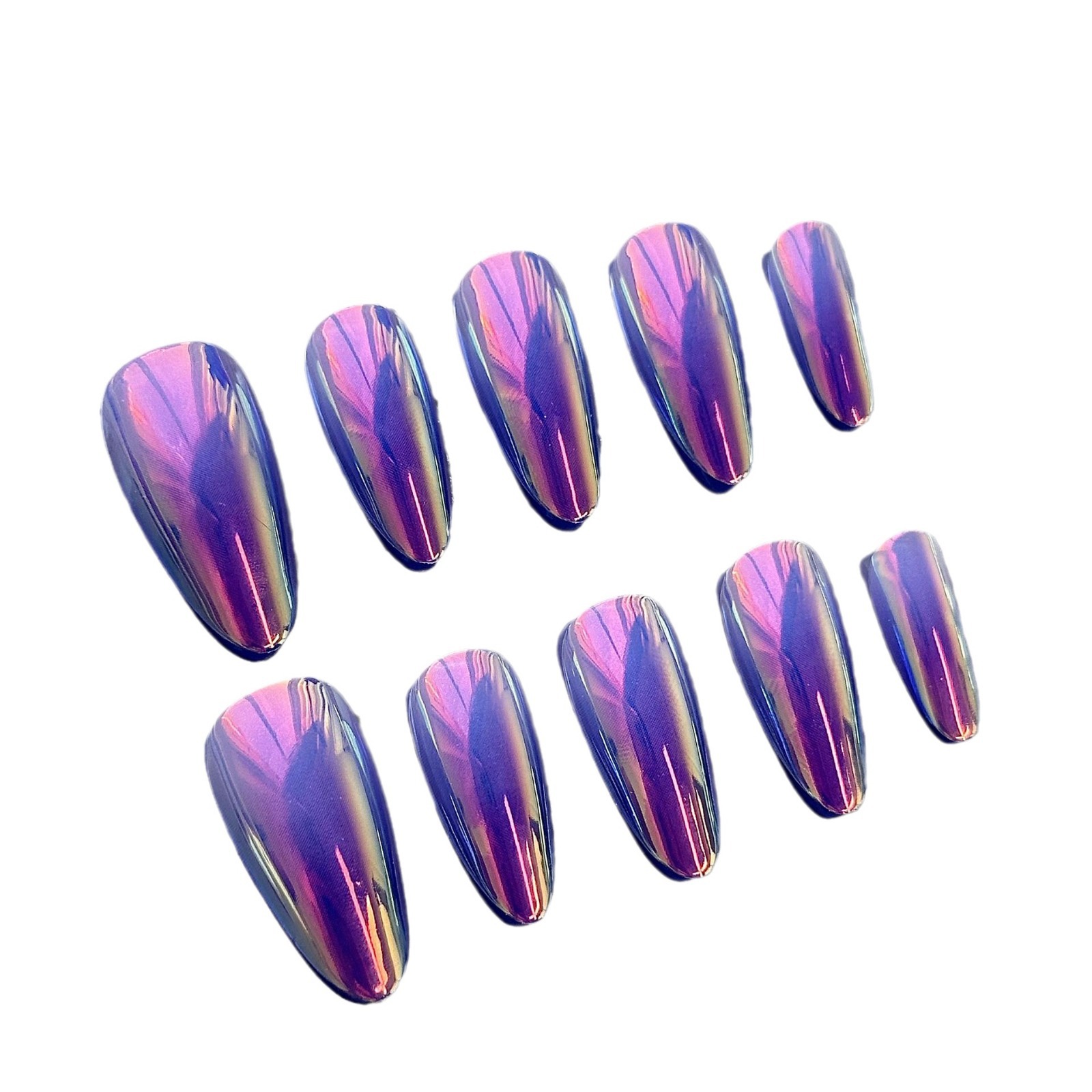 Advanced Sense Aurora Wear Armor Mariposa en forma de almendra Parche de uñas galvanoplastia 30 piezas