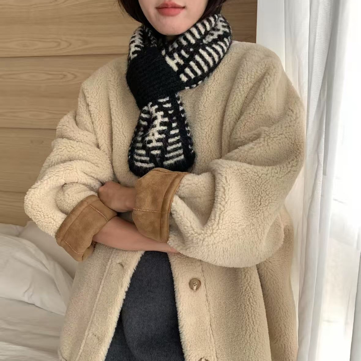 Cuello de Punto para Mujer Tejido de Punto Cálido para Invierno