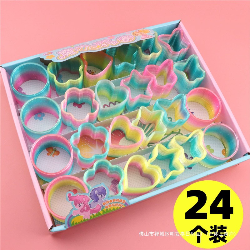 Яркая умная игрушка, пружинка Slinky, телескопическое волшебное эластичное кольцо для детсада, подарок на день рождения