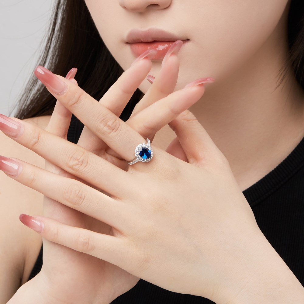 10g Weight Zircon Inlay Material Rings Classification 6, 8, 9 Ring Size 1 Piece Quantity Holiday, Daily Occasion 925 Sterling Silver Material Geometric Pattern Women's Gender Plating, Inlay Design Casual, Shiny Style 925 Sterling Silver Zircon Geometric Rings 34