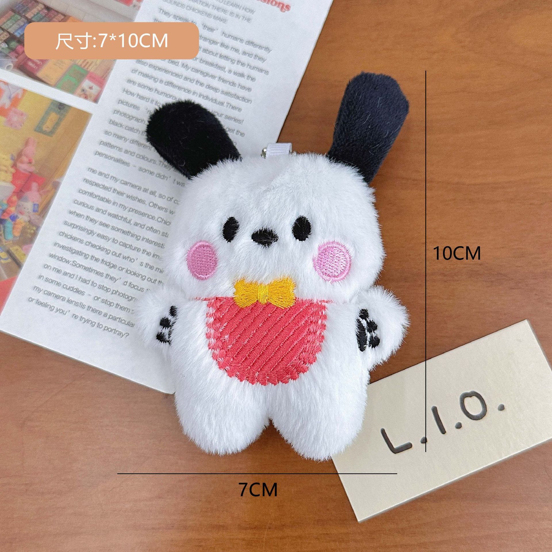 Bonita peluche bib pequeña pa muñeca colgante bolso de llaves decoración colgante dulce muñeca universal