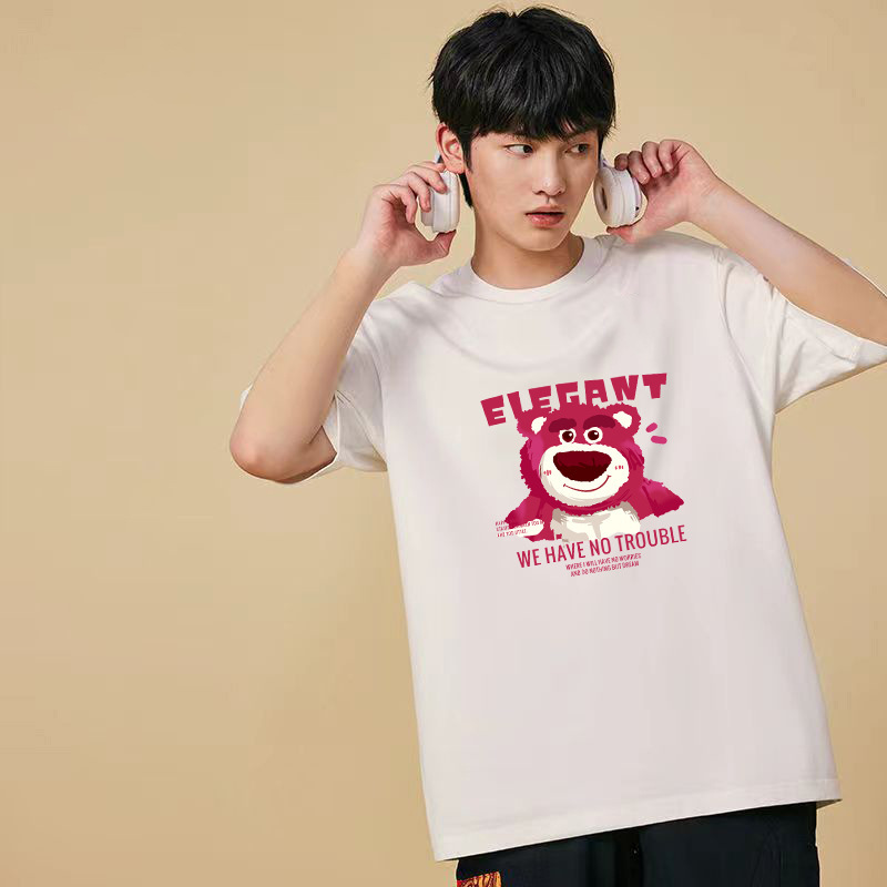 T-shirt de mangas cortas para hombres 2026 nuevo estilo de verano pareja chaqueta de hielo fresco estilo de puerto relajado transpirable T corta cómoda