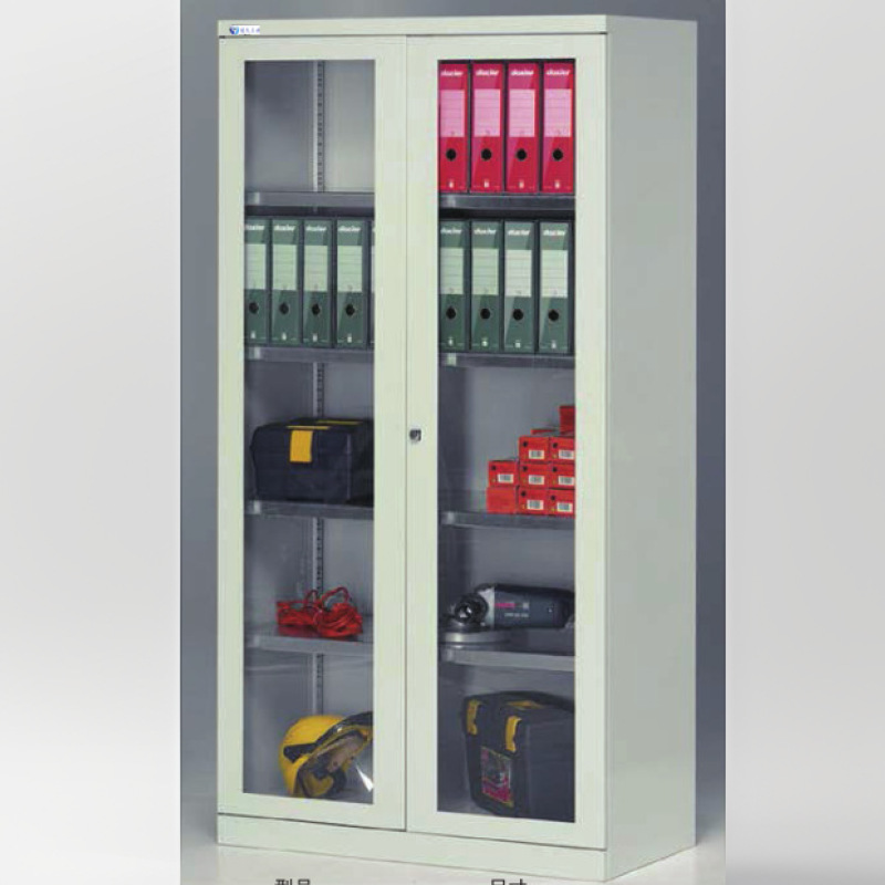 双门工具柜 玻璃门储物柜 车间储物柜 钢制储物柜 冠久供加厚钢制