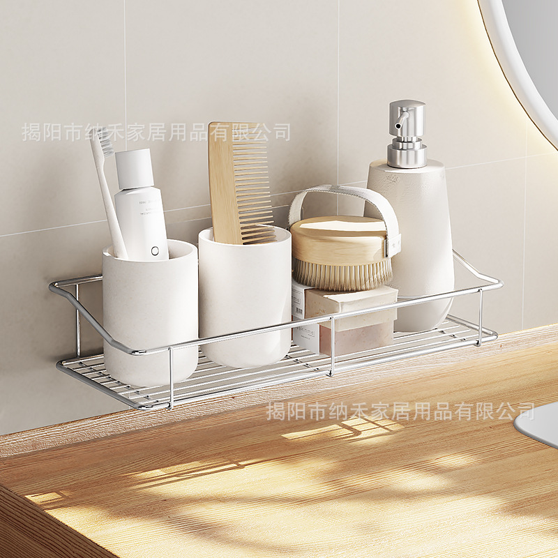 304 Stainless Steel Corner Bathroom Rack Non-Punch Toilet Storage Rack Toilet Toilet Wall Hanging Storage