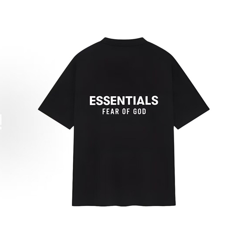Essentials Fw24 Holiday Core Series Letter-Printed Round-Neck Loose Long-Sleeved Short-Sleeved T-Shirt