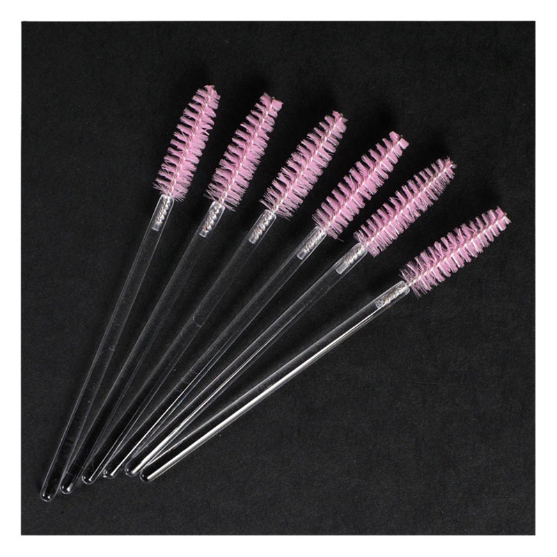 50 Disposable Transparent Crystal Rod Eyelash Brushes Disposable Grafted Eyelash Brushes Eyelash Comb Eyebrow Comb