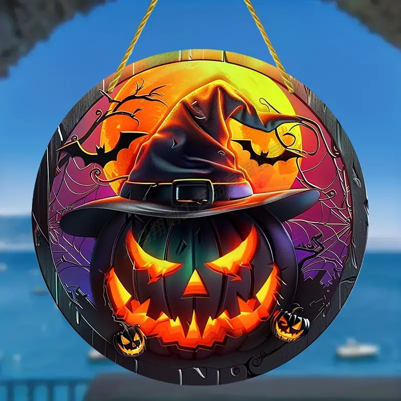 Transfronterizo serie de Halloween acrílico captador de sol artesanía decoración creativa colgante acrílico disco