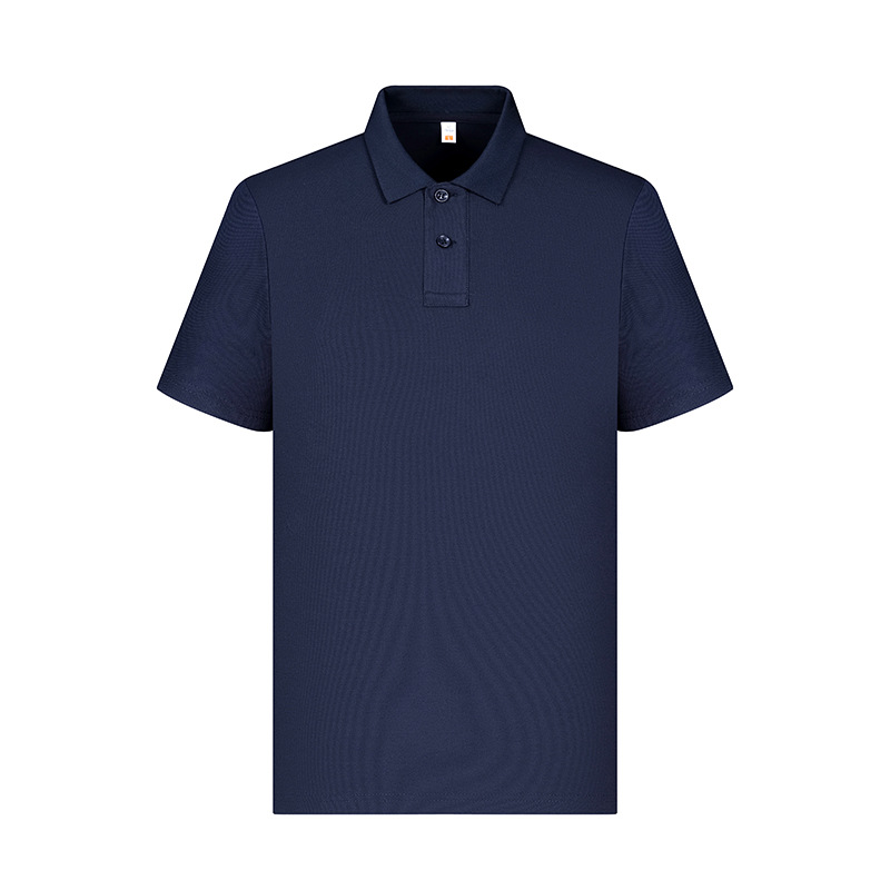 Negocio de dos botones antibacteriano fresco solapa de manga corta polo polo impresión personalizada logo verano hombre sentido avanzado