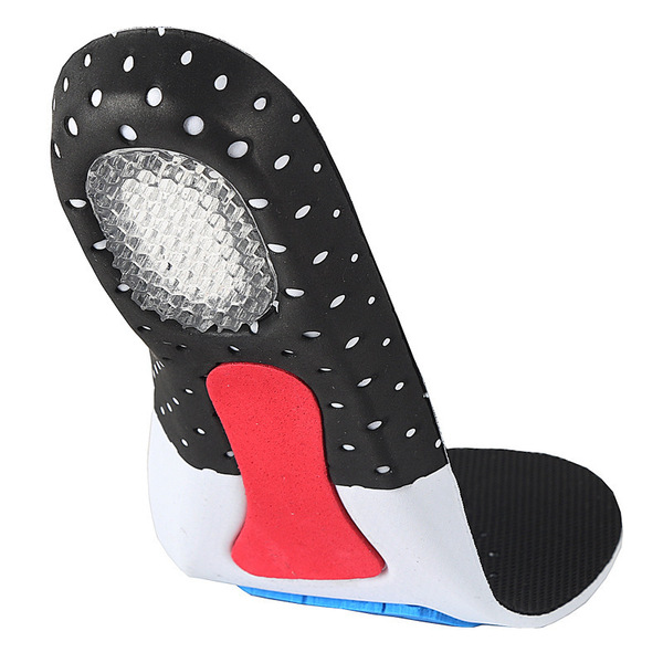 Breathable shock-absorbing elastic insoles