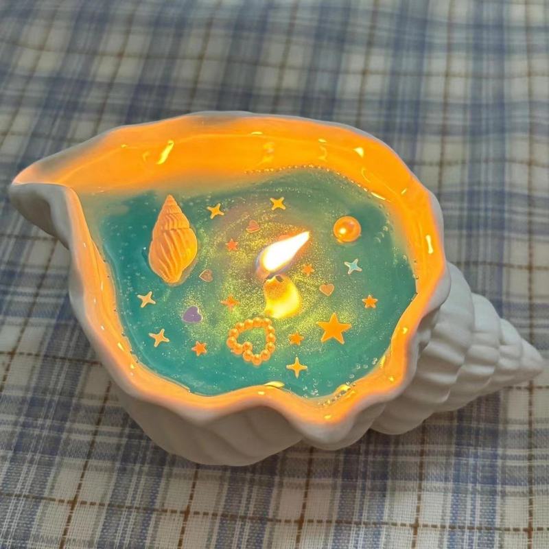 海洋風流砂小サツマイモサザエ香薫ろうそく貝殻香薫ろうそく誕生日プレゼントクリエイティブプレゼント|undefined