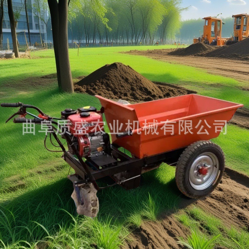 建筑工地翻斗车手推车加厚劳动车农用养殖工程车灰斗水泥车环卫车