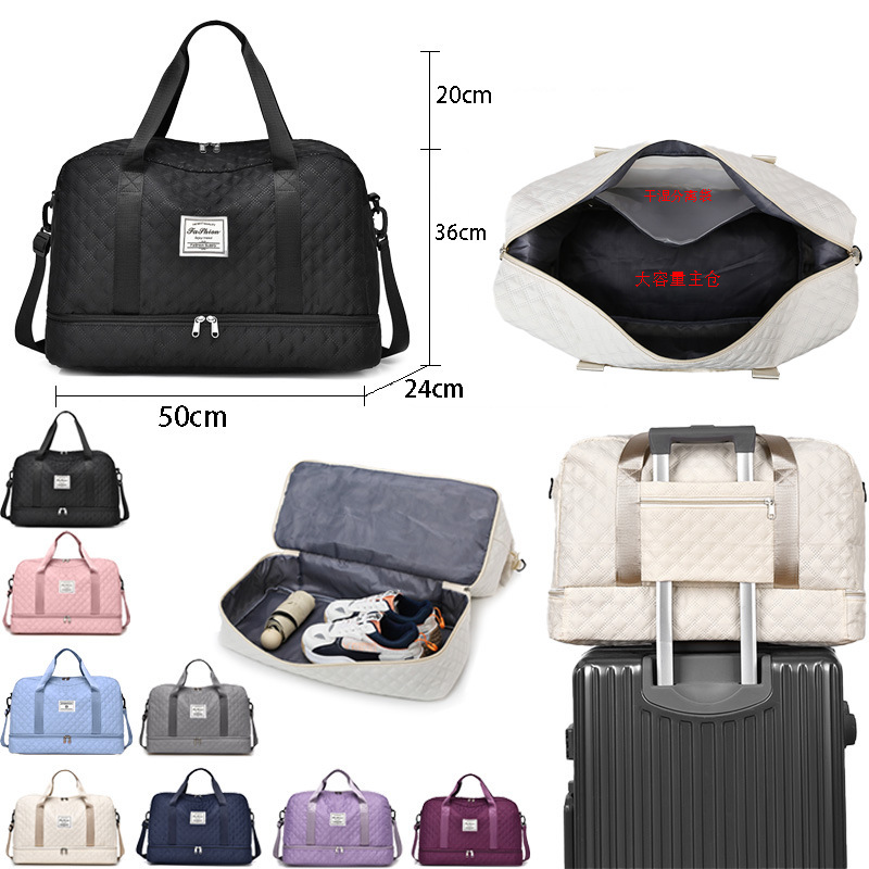 Dry and Wet Separation Travel Bag, Large Capacity Gym Bag, Sports Portable Yoga Bag, Single Shoulder Crossbody Bag, Can Be Attached to a Suitcase Dry and Wet Separation Travel Bag, Large Capacity Gym Bag, Sports Portable Yoga Bag, Single Shoulder Crossbody Bag, Can Be Attached to a Suitcase