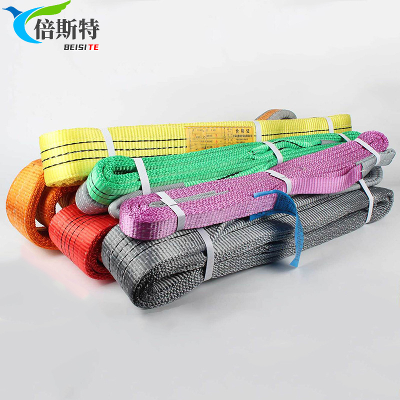 规格齐全船舶吊装搬运吊带工业吊车行车用扁平吊绳吊装带起重吊带