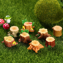 Ornament small stump e stump resin ornament moss micro la跨