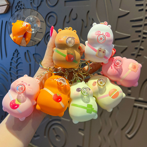 Cartoon Scary Me Jump Bubble Stress Relief Keychain Schoolbag Hook Couple Car Keychain Decor Gift