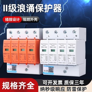 Surge Protector Single-Phase Photovoltaic 2P Household Power Lightning Arrester Three-Phase 4P Lightning Protection Surge Module