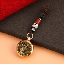 十二生肖手把件纯铜旋转文玩解压钥匙扣转运招财挂饰把玩地推挂件