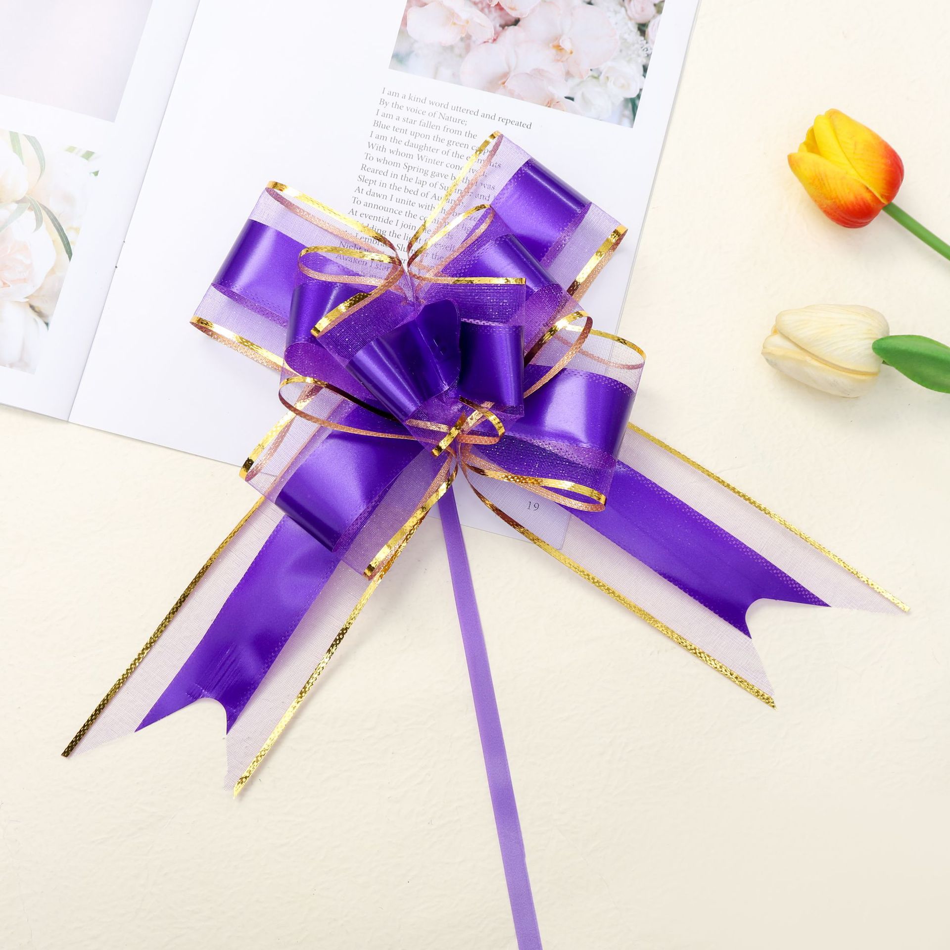 Transfronteriza regalo coche mango arco guirnalda grande 70 borde dorado tinta nieve hilo guirnalda boda decoración de la habitación cinta