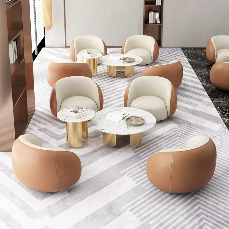 售楼处部洽谈桌椅组合轻奢休息区休闲简约会客区商务接待沙发