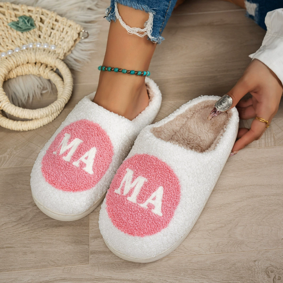 Трансграничные MAMA мама тапочки temu Amazon shein Shopee креветки шкуры оптом