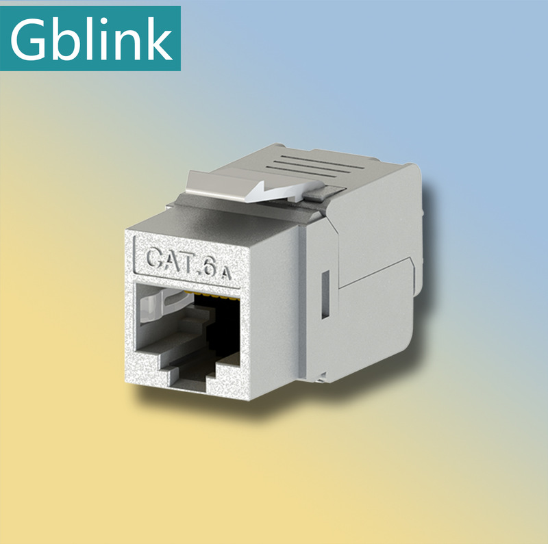 Category 6A Shielded Ftp Zinc Alloy Stp Category 5 Gigabit No-Welding Module Cat6A Cat7 Shielded Network Module
