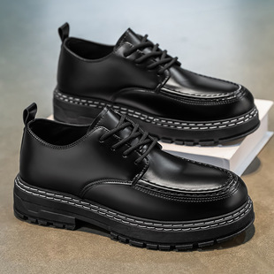 Spring Business Leather Shoes Men's Dress Korean Fashionable British All-match Casual Big Head Groom Wedding Best Man Shoes 2025