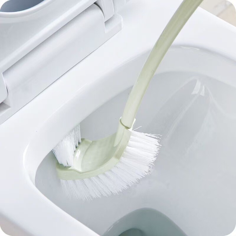 ベース付きトイレブラシ、両面厚みのあるロングハンドル、デッドコーナー除去、トイレブラシ、浴室掃除、曲がり目トイレ掃除|undefined