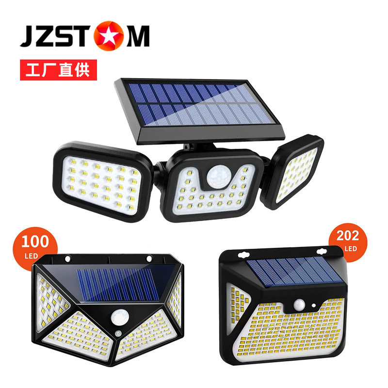 Cross-Border Outdoor Solar Light Waterproof Motion Sensor Human Body Induction Street Light Outdoor Courtyard Garden Rainproof Light