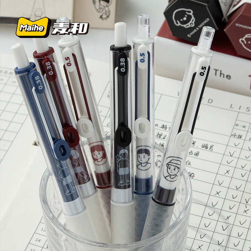 (2개) 타코타코 공동브랜드 허니컴텍스처 소프트그립펜 4팩 ST푸시투브러쉬 젤펜 육각형 박스세트