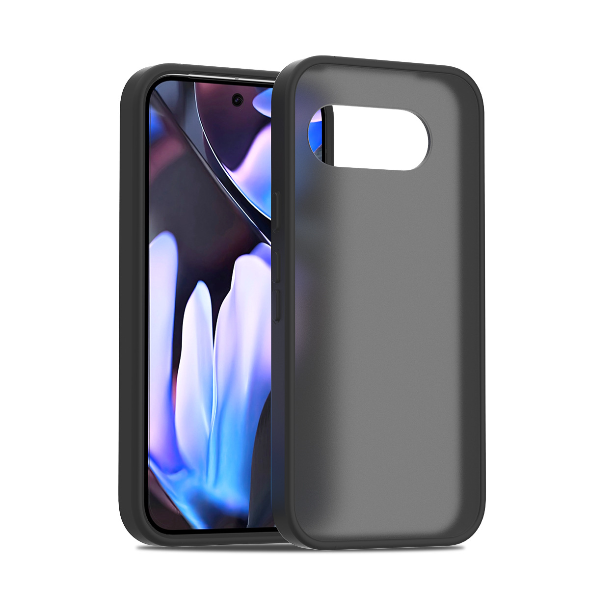 Aplicable transfronterizo Google 10pro xl escudo plateado piel esmerilado caso de teléfono celular 9A espesado 2.0 conjunto de goma de aluminio 10pro