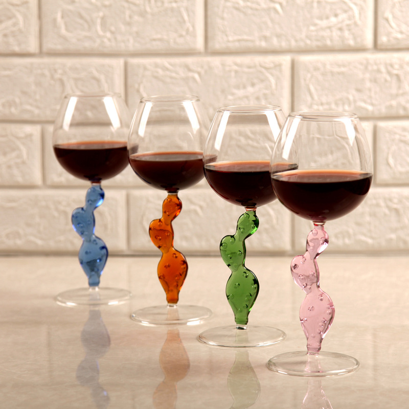 Fashion creative glass cactus wine cup applicable places: friends party ~ family dinner! Entertainment venues