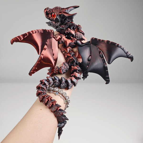 Cross-border new product 3D printed double-horned demon dragon with…