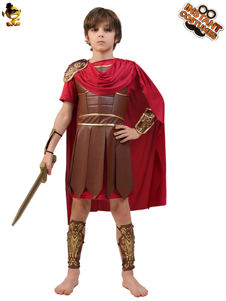 Halloween pequeño niño disfraz de samurai romano niño guerrero romano espectáculo de escenario niño disfraz de fiesta