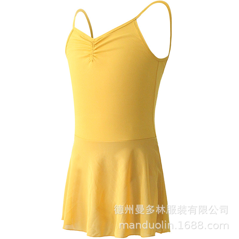 Verano bailando Ropa de baile infantil falda Liga Examen corporal de las Niñas Ropa de ballet nacional falda de gimnasia de baile chino