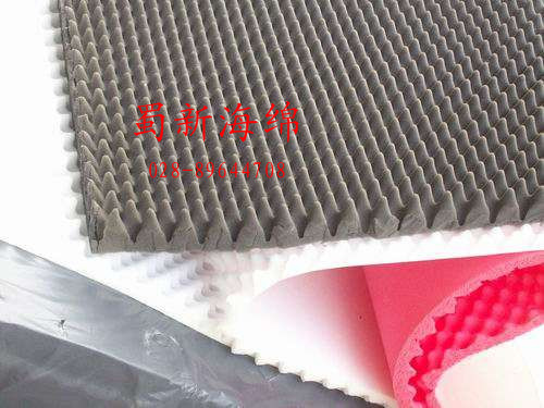 厂家供应黑色波浪鸡蛋吸音隔音海绵/波浪鸡蛋单面带胶隔音海绵