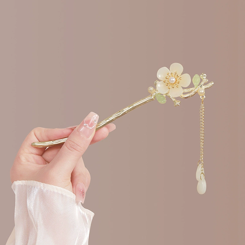 Hairpin Hanfu заколка для волос, орхидея цветочный декоративный аксессуар для волос, простая элегантная китайская стиль