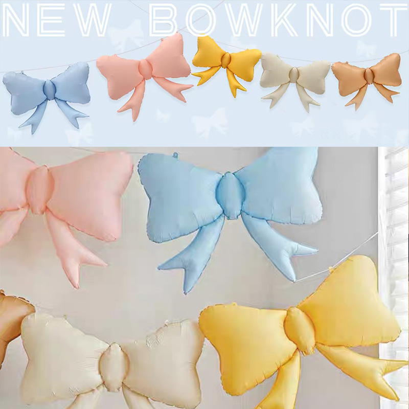 Macaron Bow Balloon Girl Baby Kidsren's Birthday Decoration Valentine's Day Event Arrangement Photo Props Macaron Bow Balloon Girl Baby Kidsren's Birthday Decoration Valentine's Day Event Arrangement Photo Props