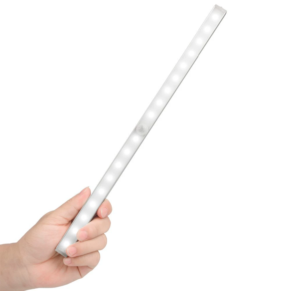 Сенсор движения в PIR шкаф светодиод 7116L, аккумулятор 640 мАч, 20LED, 328×15×18 мм