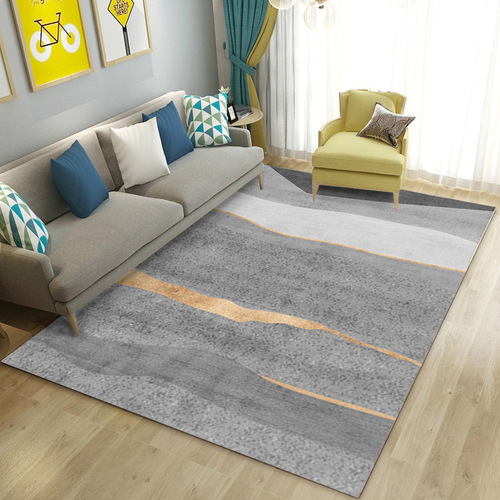 Nordic modern bedroom living room carpet geometric abstract striped wall-to-wall carpet sofa coffee table carpet floor mat manufacturer