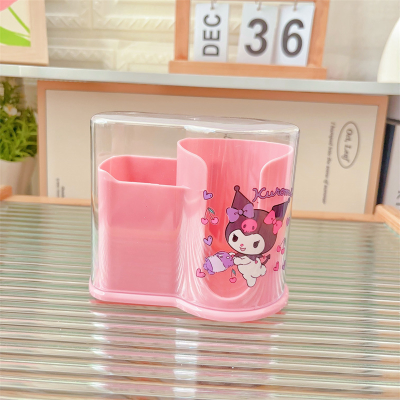 日系卡通少女心化妆棉粉扑收纳盒家用棉签收纳盒猫咪马卡龙盒子|undefined