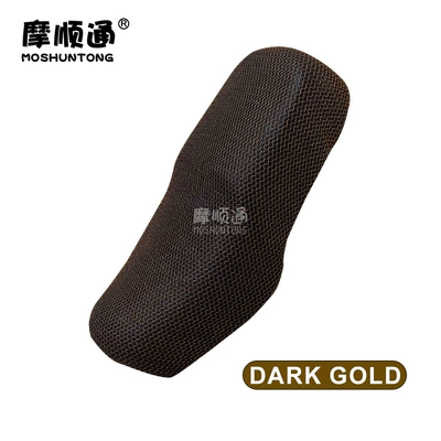 Suitable for Prince Edward GN125 – Motorcycle cushion - gold-and-black-intertwined-grid
