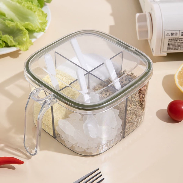 Square four-compartment flavor box
