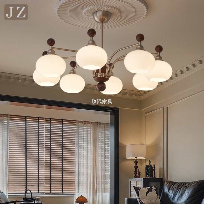 Lámpara de la sala de estar de estilo medieval retro vintage2025 nueva iluminación principal del vestíbulo combinación de paquetes de toda la casa
