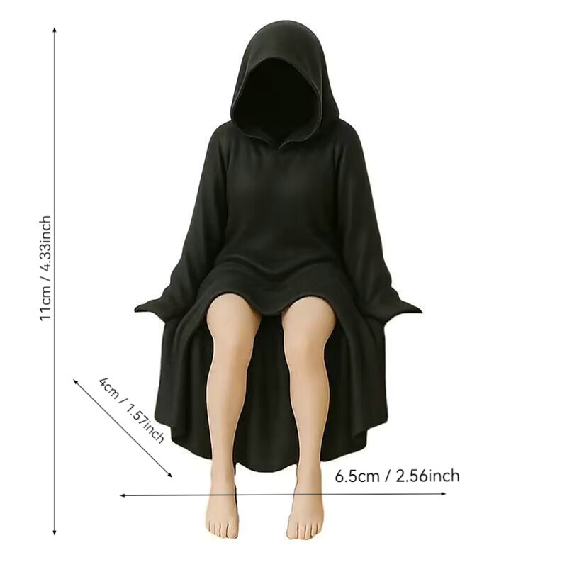 跨境万圣节Mysterious statue 黑袍女王书架像装饰品桌面手办|undefined