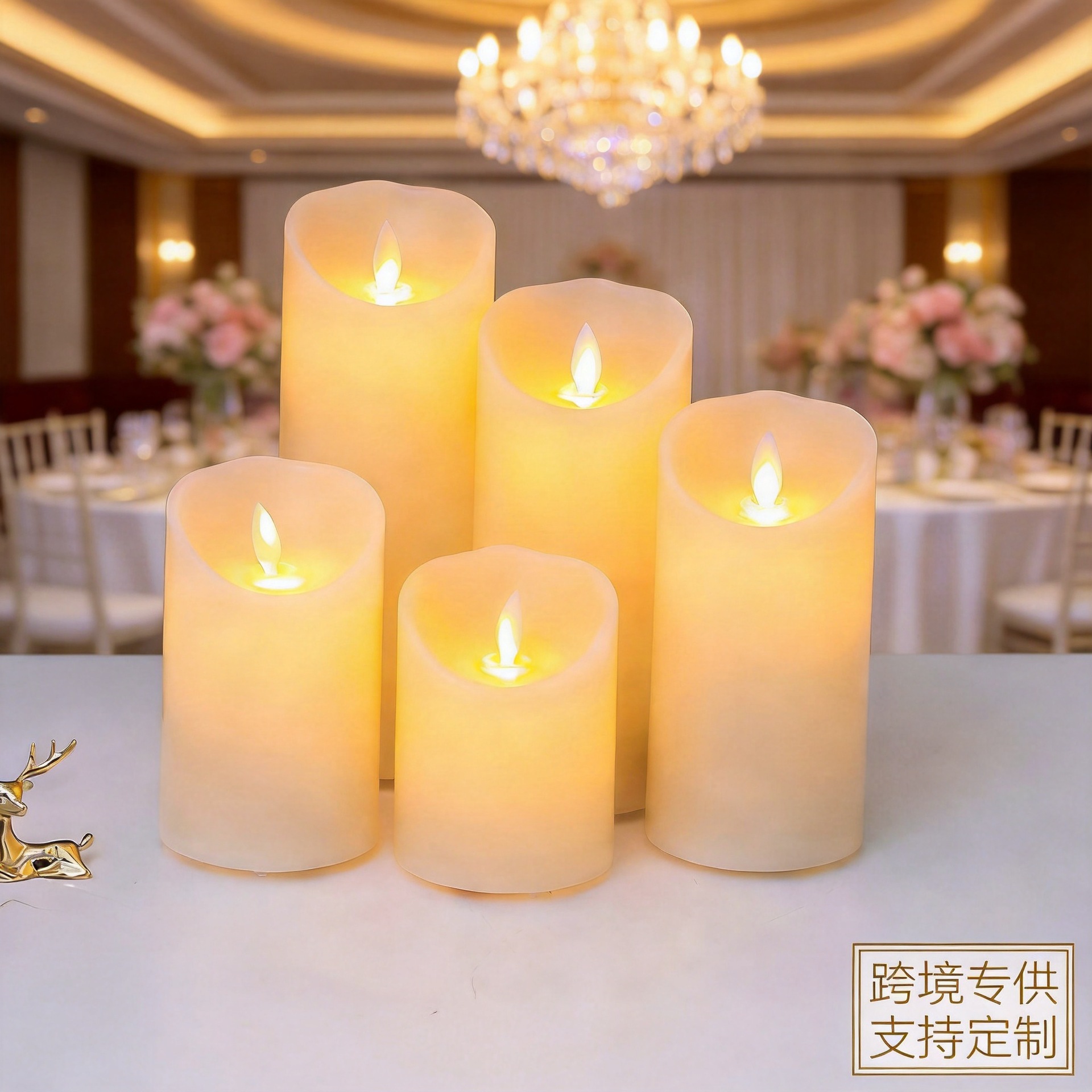 led电子蜡烛灯结婚礼引路氛围剧本杀生日充电款式跨境仿真假蜡烛