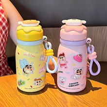 蜡笔小新水杯保温杯女生高颜值2025新款杯子学生儿童上学专用水壶